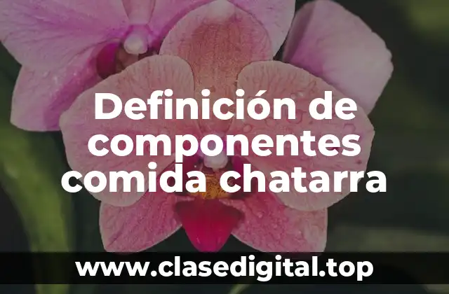 Definición de componentes comida chatarra