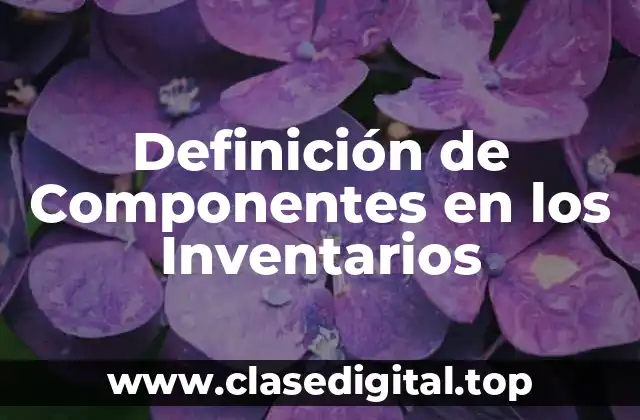 Definición de Componentes en los Inventarios