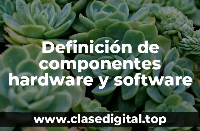 Definición de componentes hardware y software