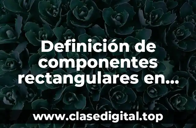 Definición de componentes rectangulares en física