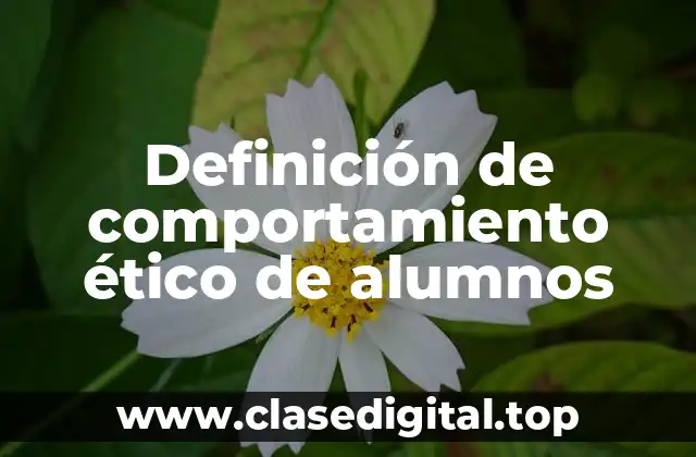 Definición de comportamiento ético de alumnos