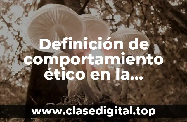 Definición de comportamiento ético en la investigación