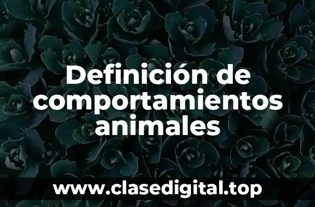 Ejemplos de comportamientos animales