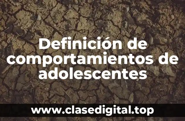 Definición de comportamientos de adolescentes