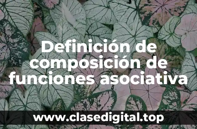 Ejemplos de composición de funciones asociativa
