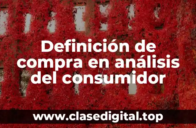 Definición de compra en análisis del consumidor