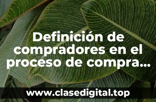 Definición de compradores en el proceso de compra corporativa