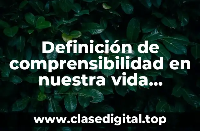 Ejemplos de comprensibilidad