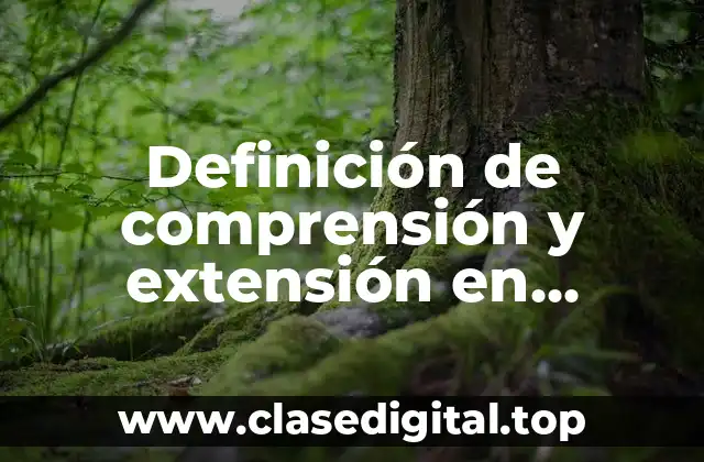 Definición de comprensión y extensión en matemáticas