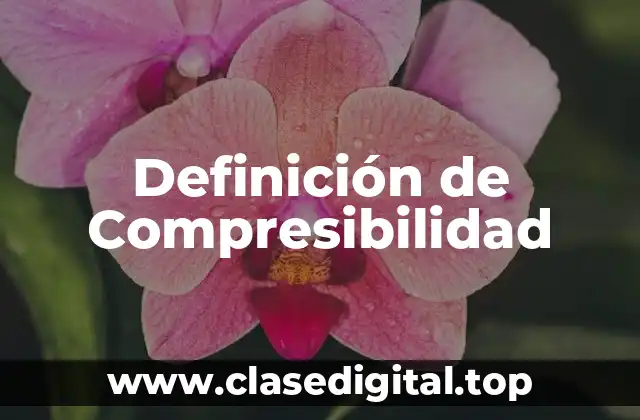 Definición de Compresibilidad