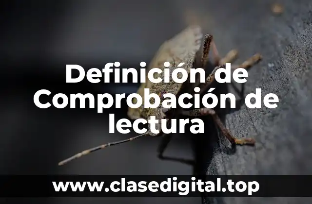Ejemplos de Comprobación de lectura