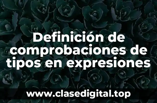 Definición de comprobaciones de tipos en expresiones