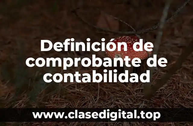 Definición de comprobante de contabilidad