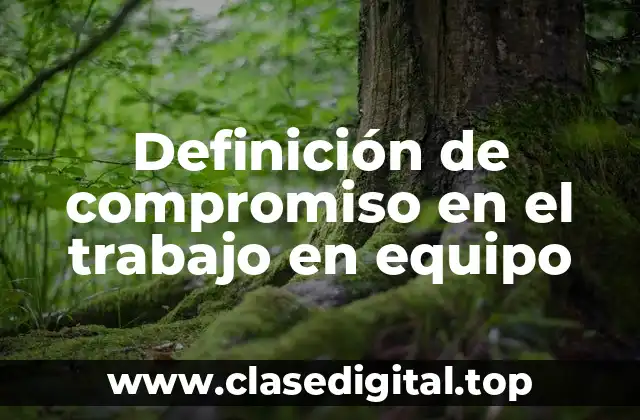 Definición de compromiso en el trabajo en equipo