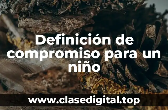 Definición de compromiso para un niño