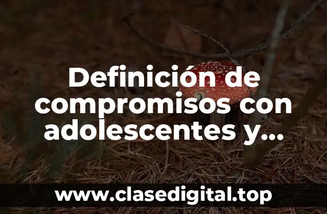Definición de compromisos con adolescentes y sexualidad