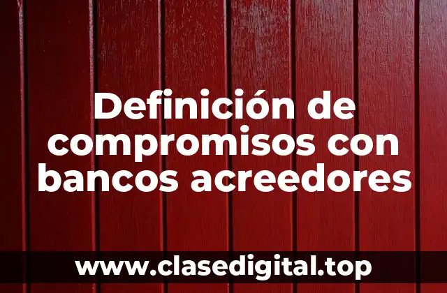 Definición técnica de compromisos con bancos acreedores