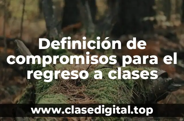 Definición de compromisos para el regreso a clases