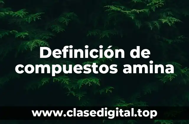 Ejemplos de compuestos amina