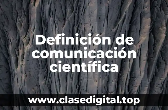 Ejemplos de comunicación científica