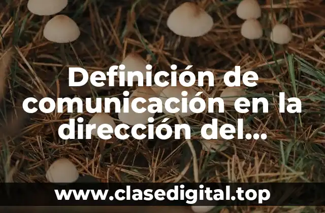 Definición de comunicación en la dirección del proceso administrativo