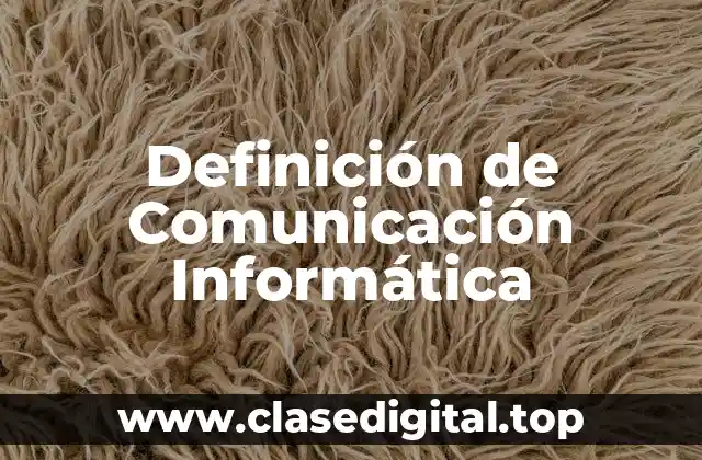 Definición Técnica de Comunicación Informática