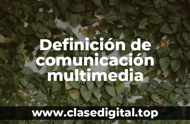 Definición de comunicación multimedia