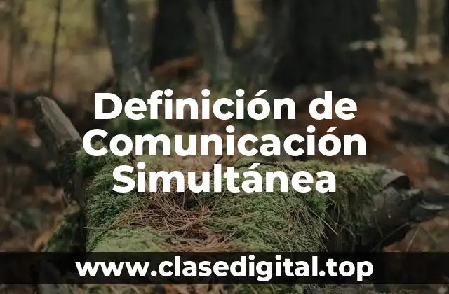 Definición de Comunicación Simultánea