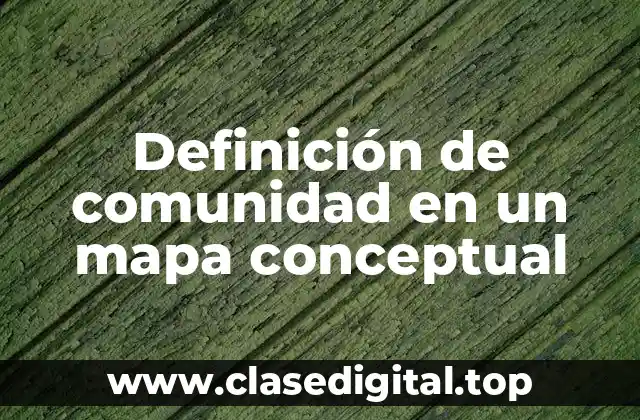 Definición de comunidad en un mapa conceptual