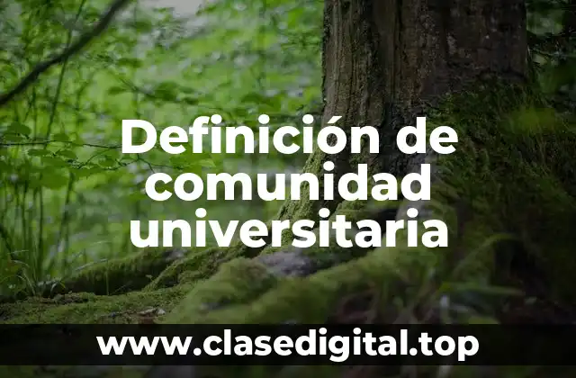 Definición de comunidad universitaria