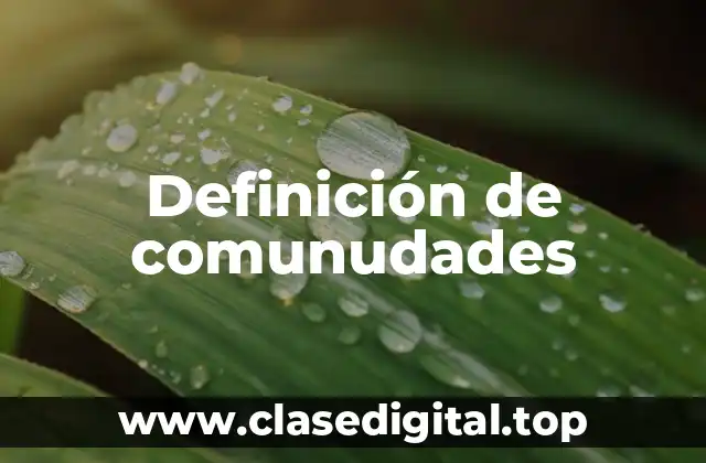 Ejemplos de comunudades