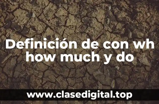 Definición de con wh how much y do
