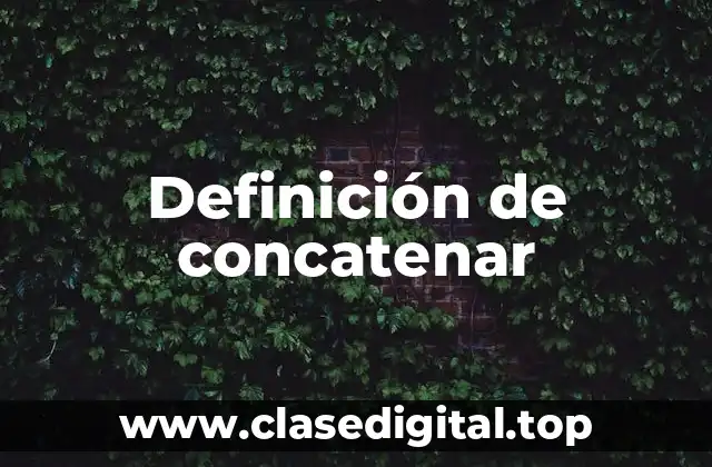 Definición de concatenar