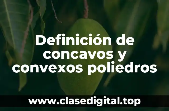 Definición de concavos y convexos poliedros