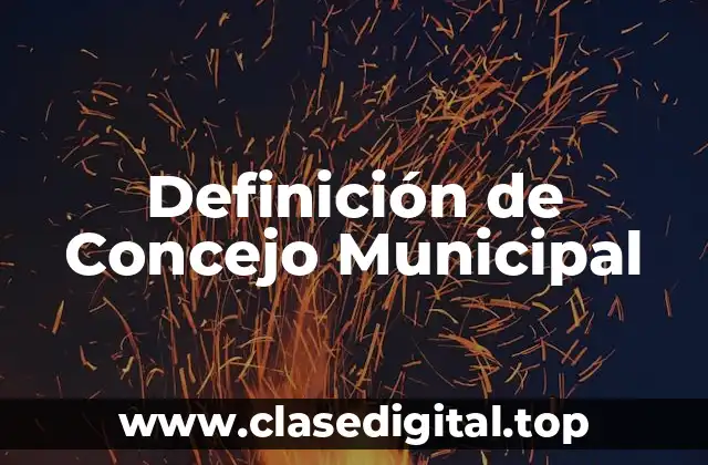 Definición de Concejo Municipal