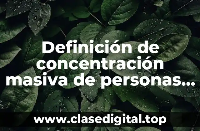 Definición de concentración masiva de personas en eventos