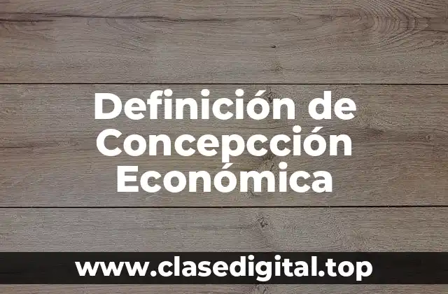 Definición de Concepcción Económica
