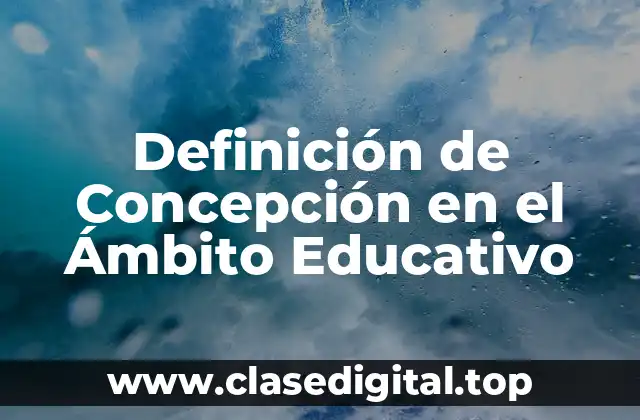 Definición de Concepción en el Ámbito Educativo
