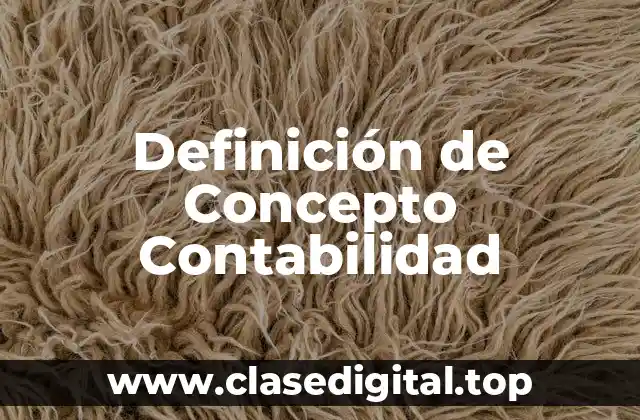 Ejemplos de Concepto Contabilidad