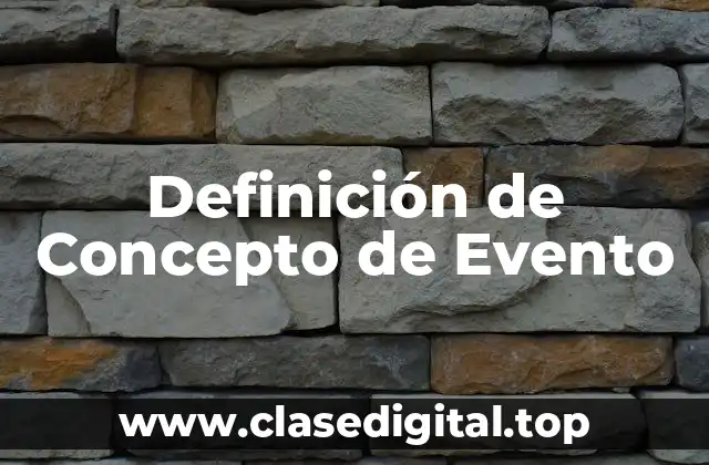Definición de Concepto de Evento