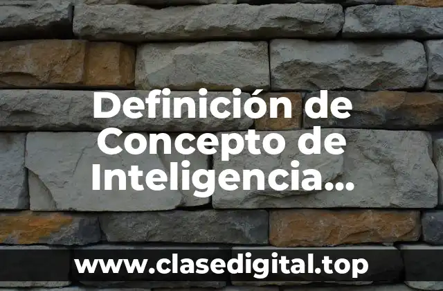 Definición de Concepto de Inteligencia Emocional