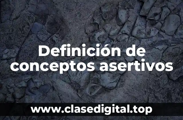 Definición de conceptos asertivos