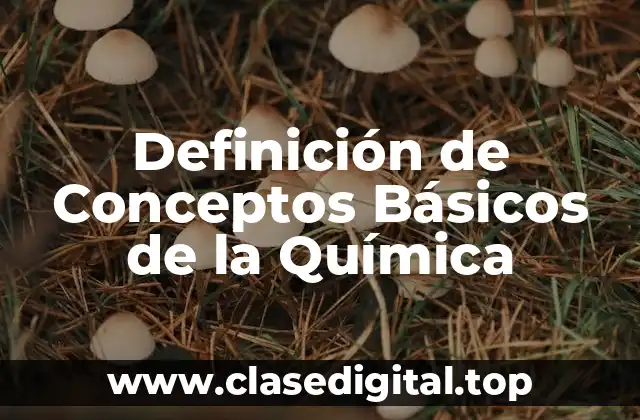 Definición de Conceptos Básicos de la Química