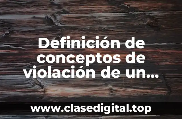 Definición de conceptos de violación de un amparo directo