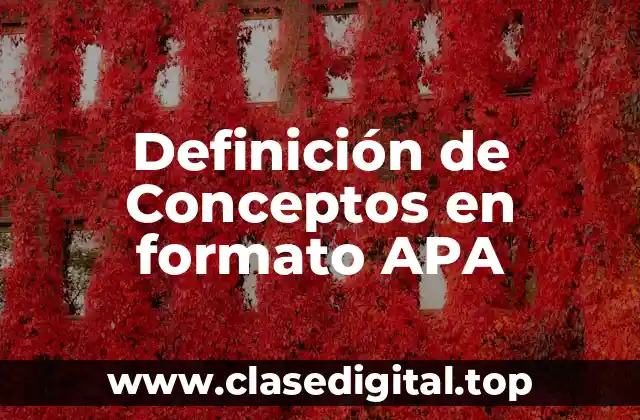 Definición de Conceptos en formato APA