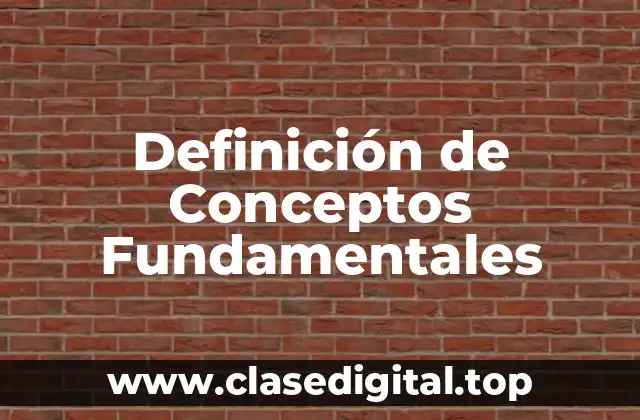 Definición de Conceptos Fundamentales