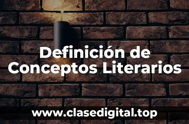 Definición de Conceptos Literarios