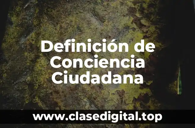 Definición de Conciencia Ciudadana