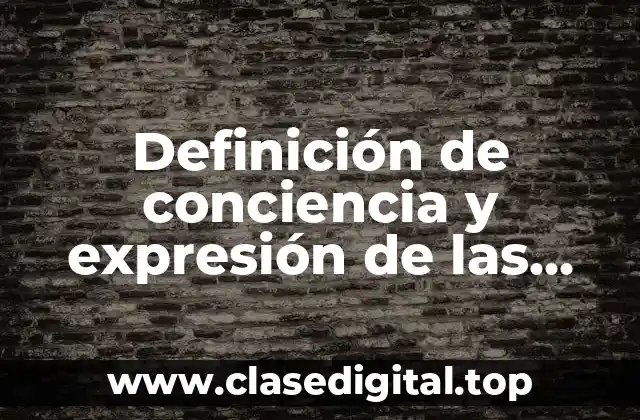 Definición de conciencia y expresión de las emociones primaria