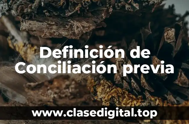 Definición de Conciliación previa
